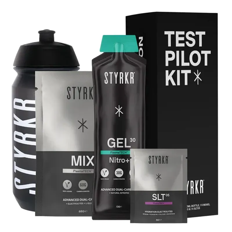 STYRKR Test Pilot Nutrition Kit And Bottle