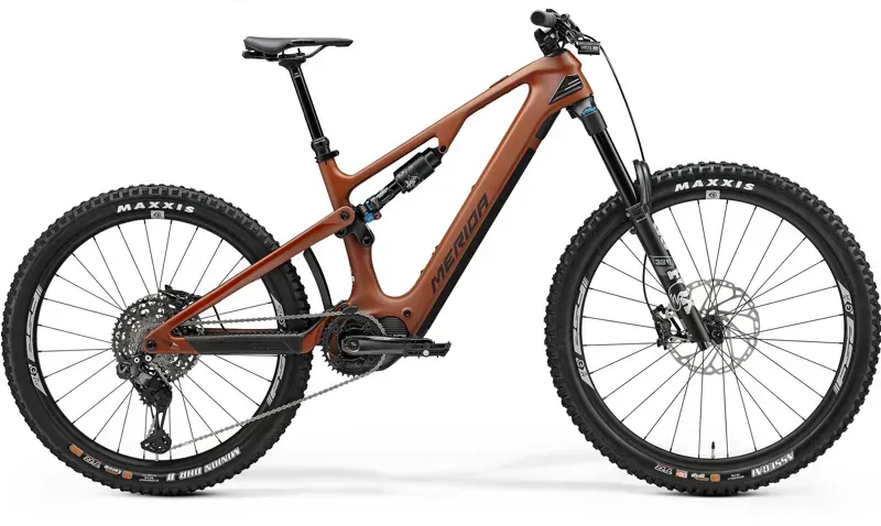 Merida eOne-Sixty 8000 Carbon E-Mountain Bike In Silk Brown/Black