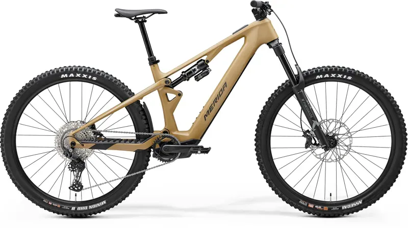 Merida eOne-Sixty SL 6000 Carbon Full Suspension E-Bike in Clay Gold
