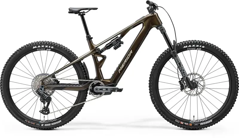 Merida eOne-Sixty SL 8000 Full Suspension Carbon E-MTB In Guarded Gold