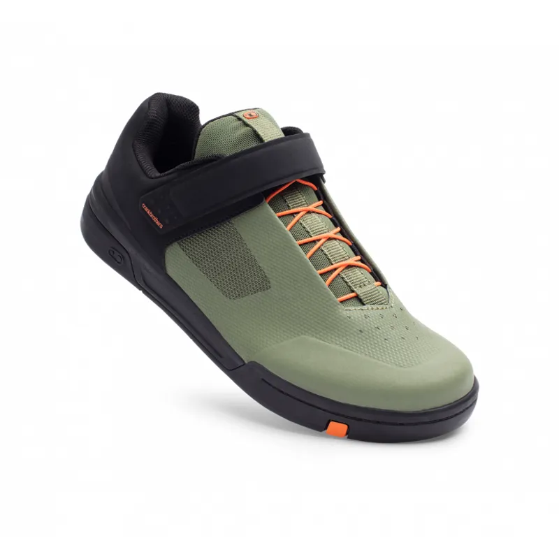 Crank Brothers Stamp Speed Lace Shoes in Green Black Orange