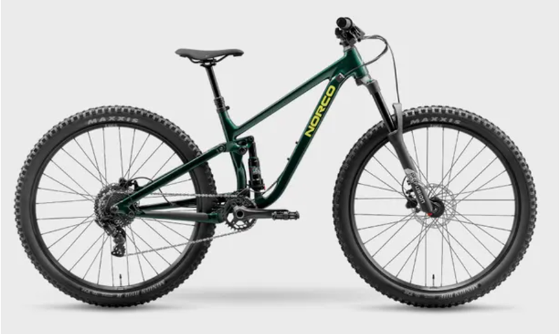 Norco Fluid Youth 27.5 Full Suspension Mountain Bike In Green