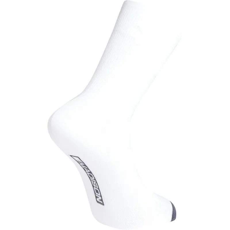 Madison RoadRace Long Performance Cycling Socks in White-1