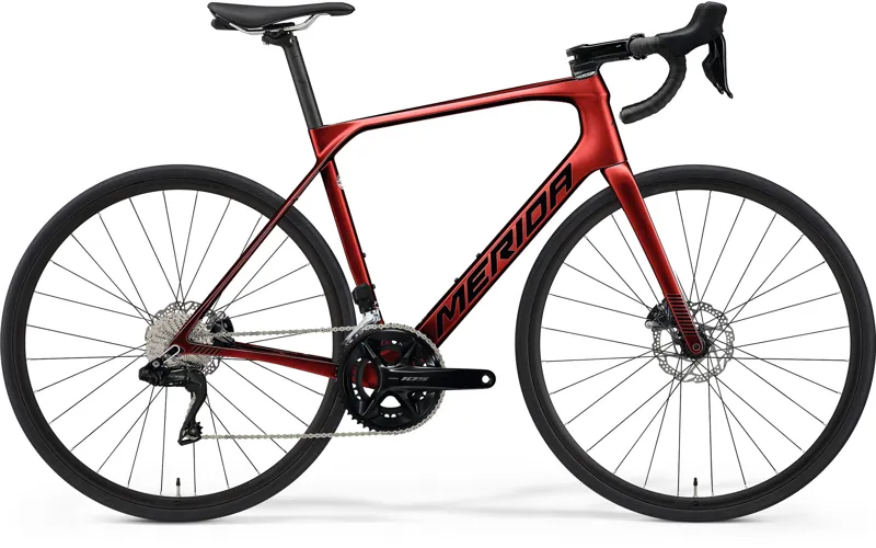 Merida Scultura Endurance 6000 Di2  Carbon Road Bike In Dark Red