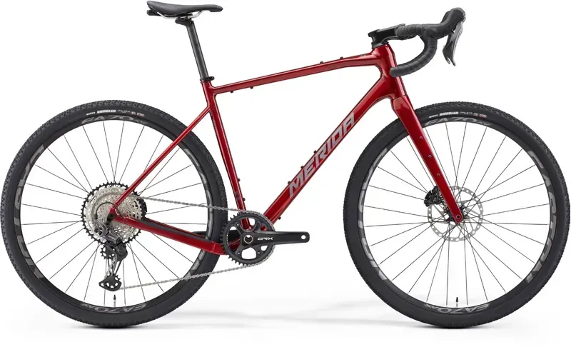 Merida Silex 700 Alloy Gravel Bike In Dark Red/Grey/Red